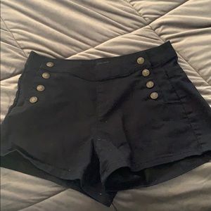 Black heart high rise shorts